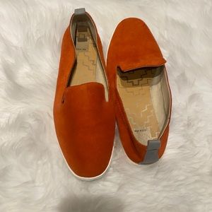 Red, dolce vita slip on flats, suede, size 10